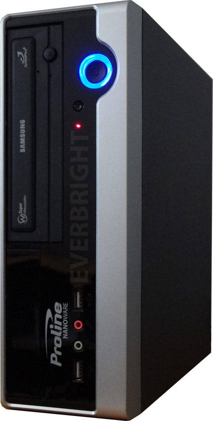 PROLINE NANOWARE DESKTOP PC ATOM DUALCORE 1.6GHz, 1GB RAM, 250GB HD, LIC WIN XP, DVD WRITER ETC