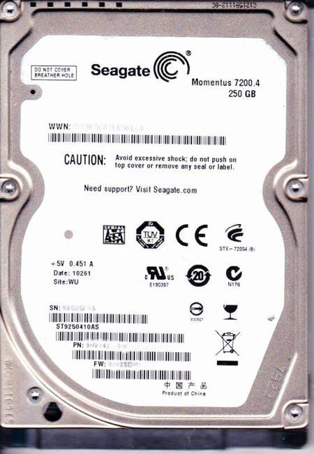 SEAGATE MOMENTUS *250GB* 2.5" 7200RPM SATA INTERNAL HARD DRIVE (NEW)
