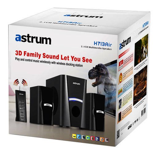 ASTRUM 2.1CH H713 AIR SPEAKER WITH WIRELESS DOCK, USB, SD PLAYER