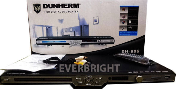 DUNHERM HIGH DIGITAL DVD PLAYER WITH USB PORT AND CARD READER (DH-906)