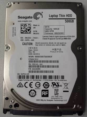 SEAGATE Laptop Thin HDD 500Gb *500GB* SATA INTERNAL HARD DRIVE