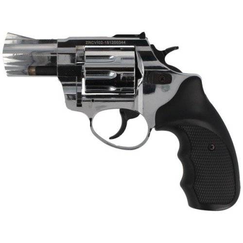 9mm Blanks Gun - Zoraki r2  3`` shiny chrome & * 10 x 9mm Blank Rounds - No License Required