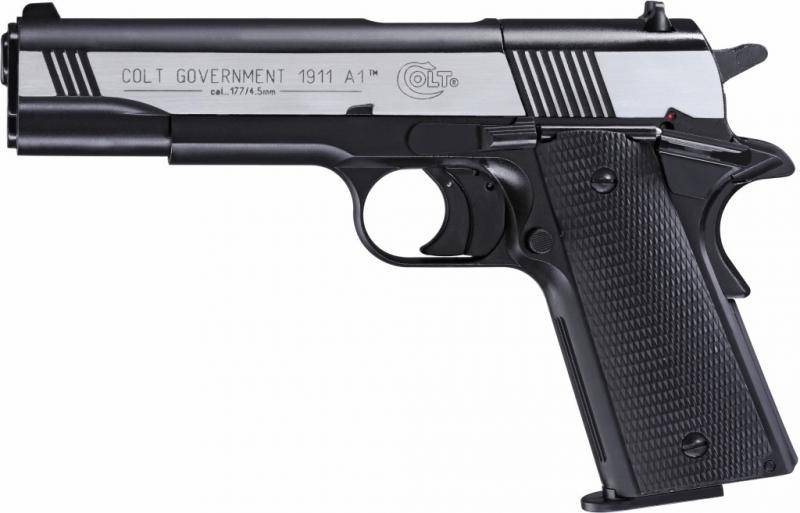 Colt Government M1911 A1 cal. 4,5 mm (.177) 8 Shot Pellet Gun Co2 - Dark OPS (Made in Germany)
