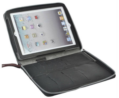 iPad real leather case kit w/Gold sync charge cable (BLACK) - LOCAL STOCK - Express shipping