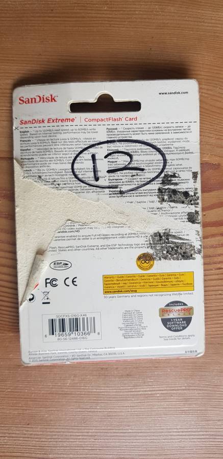 Sandisk Compact Flash Extreme 16GB 120MB/s (Brand New)