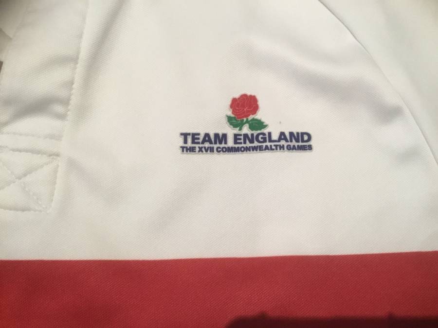 England Rugby Commonwealth Games jersey  size L rare