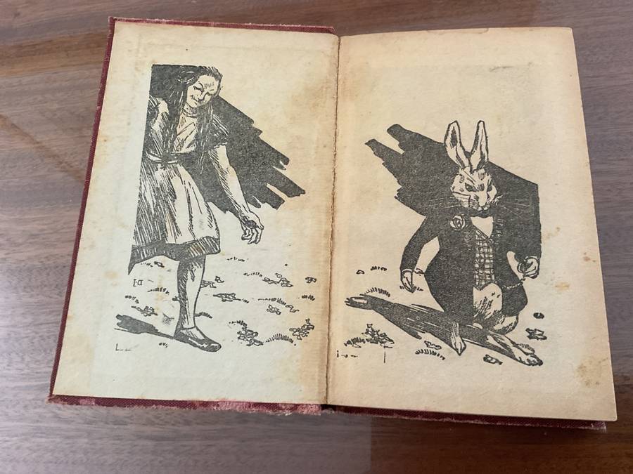 Antique Alice in Wonderland readers library book rare