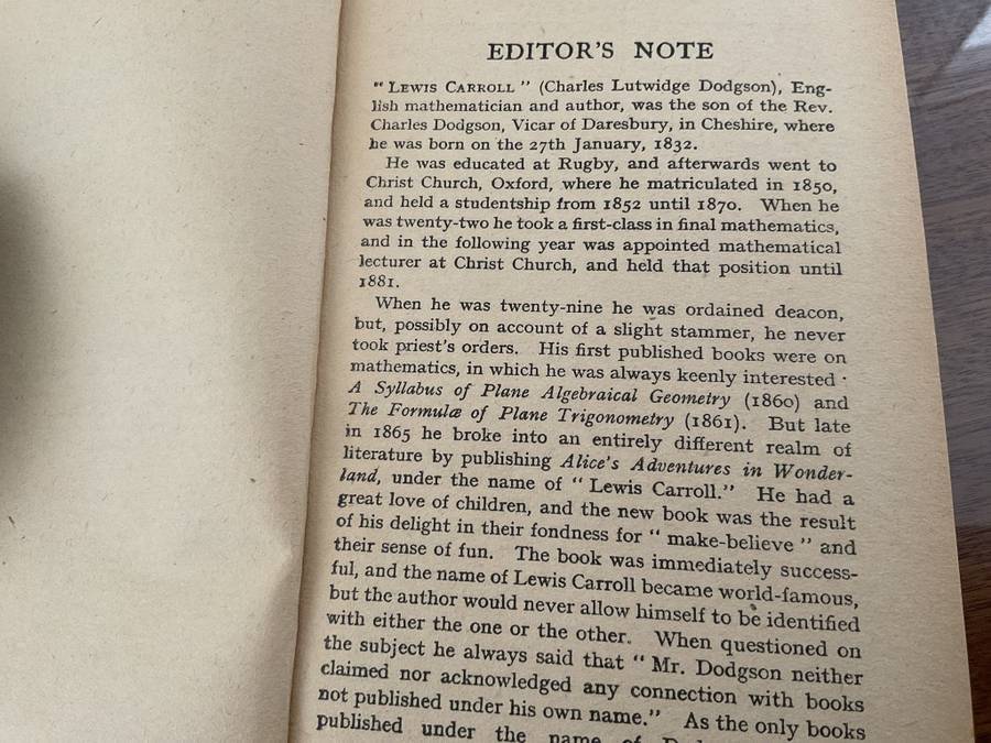 Antique Alice in Wonderland readers library book rare