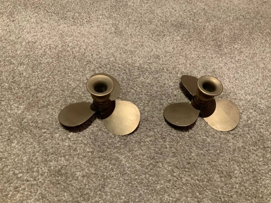 SA NAVY workshop Propeller prop candle holder
