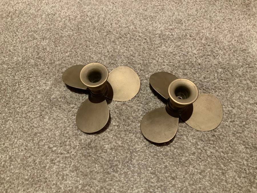 SA NAVY workshop Propeller prop candle holder