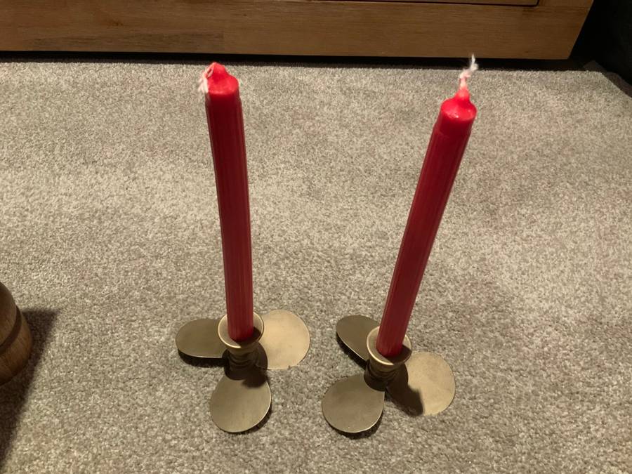 SA NAVY workshop Propeller prop candle holder