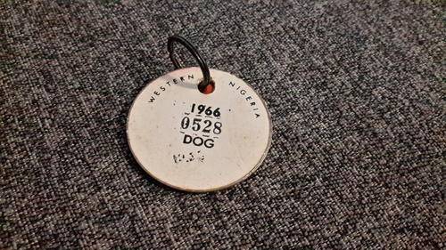 Dog tag.Licence ..  western Nigeria