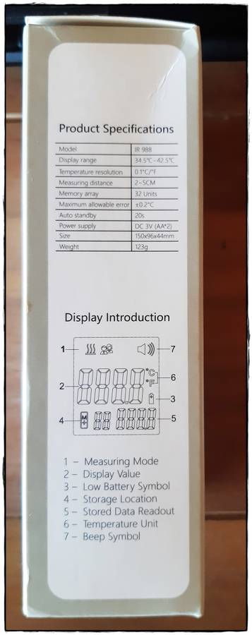 IR988 INFRARED THERMOMETER