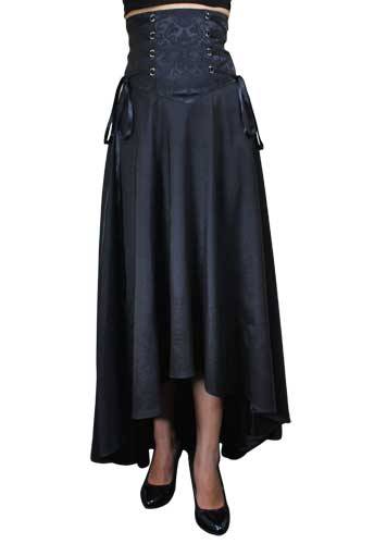 Black Corset Ribbon Asymmetry Skirt - SA Size 34 Only