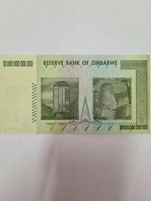 Reserve Bank of Zimbabwe 10 Trillion Dollars UNC