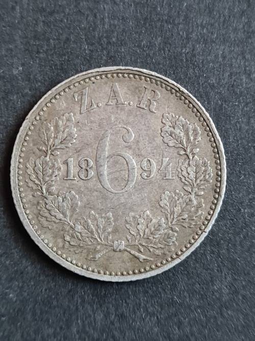 ZAR, Sixpence, 1894