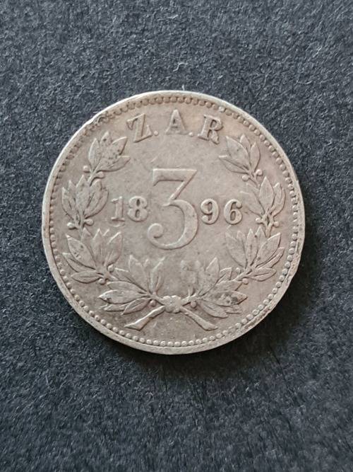 ZAR Threepence 1896