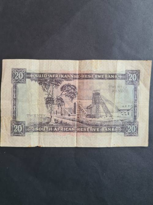 G Rissik Twenty Rands English/Afrikaans (slight tear/folds)