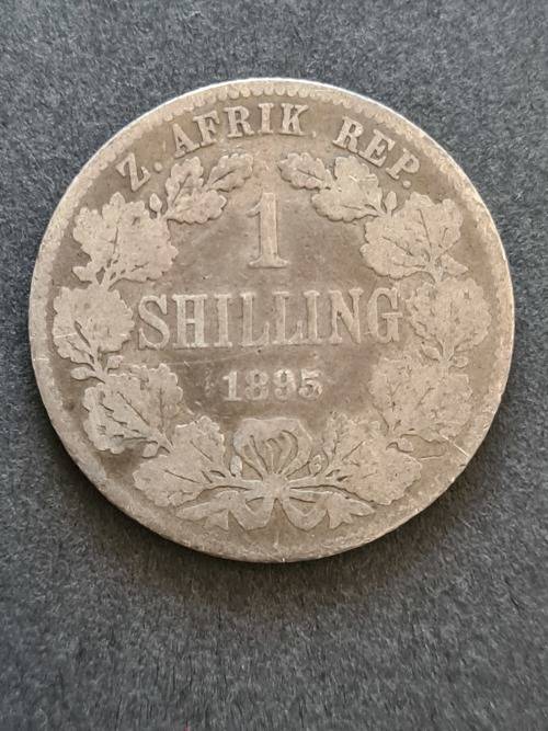 ZAR 1 Shilling 1895 (scarce date) Silver