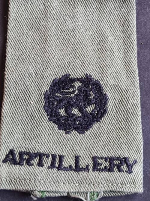 2 x Rhodesian Artillery Epaulettes - as per photograph