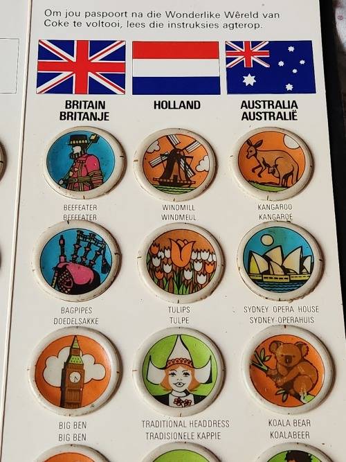 Vintage Coca Cola (the Wonderful World of Coke) Passport complete set - as per photograph
