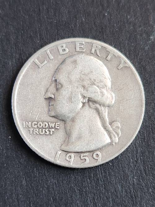 USA 1/4 Dollar 1959 Silver- as per photograph