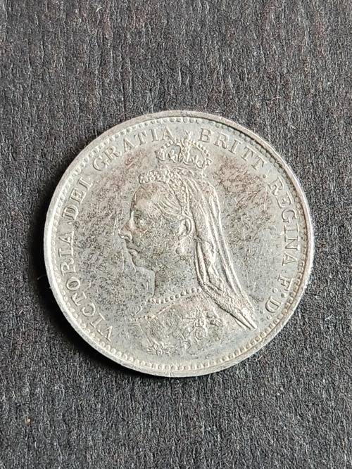 UK Threepence 1887 - as per photograph