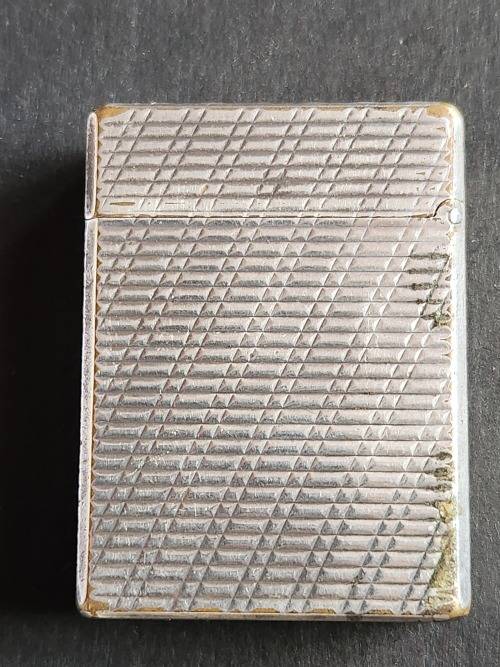 Silver Plated Saint Dupont Lighter made in France (needs gas/flint) 45mmx 35mm - as per photograph