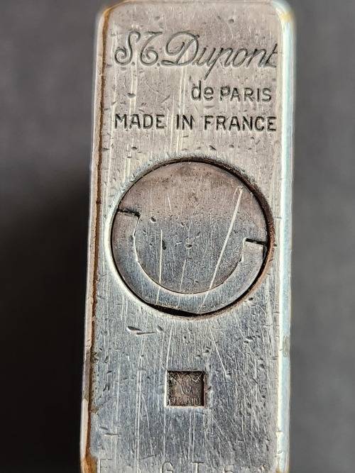 Silver Plated Saint Dupont Lighter made in France (needs gas/flint) 45mmx 35mm - as per photograph