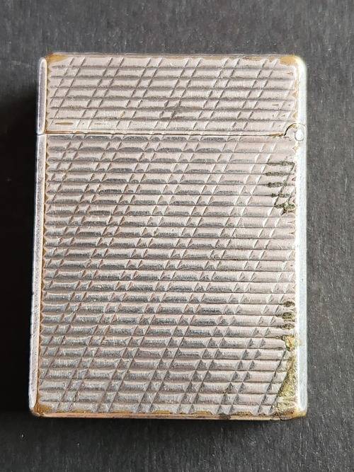 Silver Plated Saint Dupont Lighter made in France (needs gas/flint) 45mmx 35mm - as per photograph