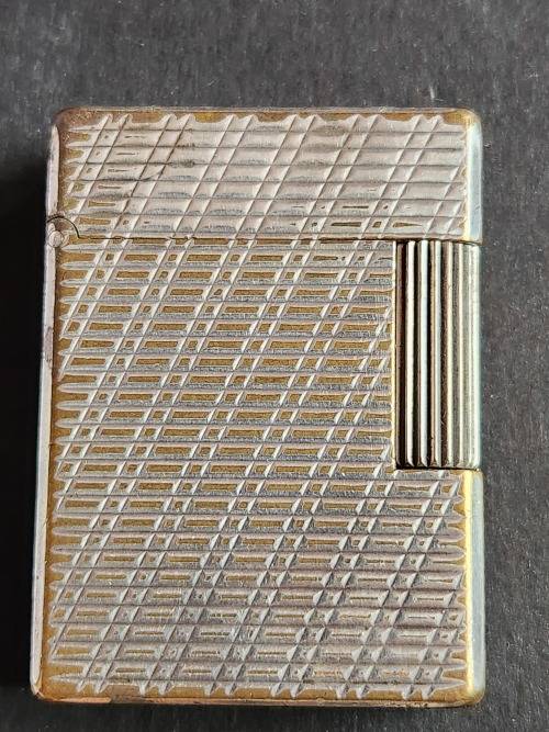Silver Plated Saint Dupont Lighter made in France (needs gas/flint) 45mmx 35mm - as per photograph