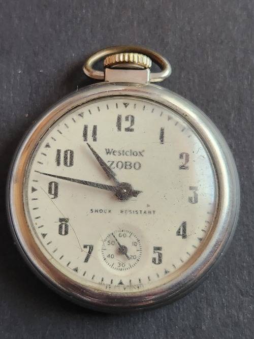 Vintage Westclox ZOBO Pocket Watch - as per photograph