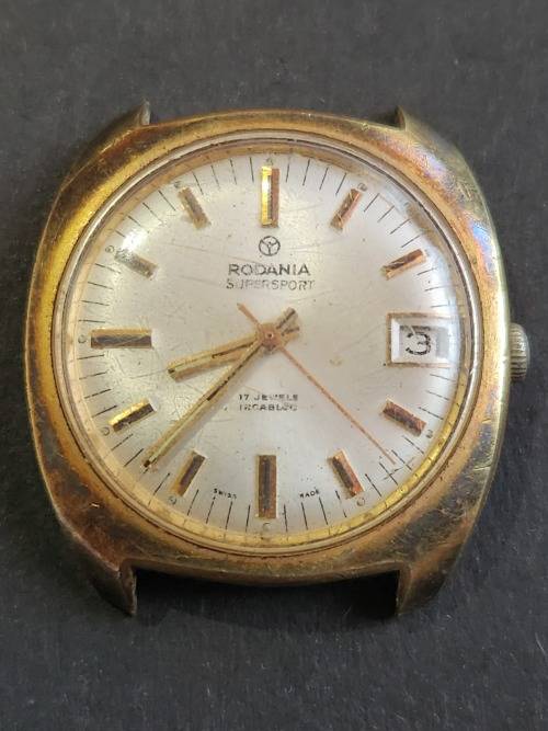 Vintage Radania Supersport 17 Jewels Incablock Swissmade Mechanical Watch (not working) - as per pho
