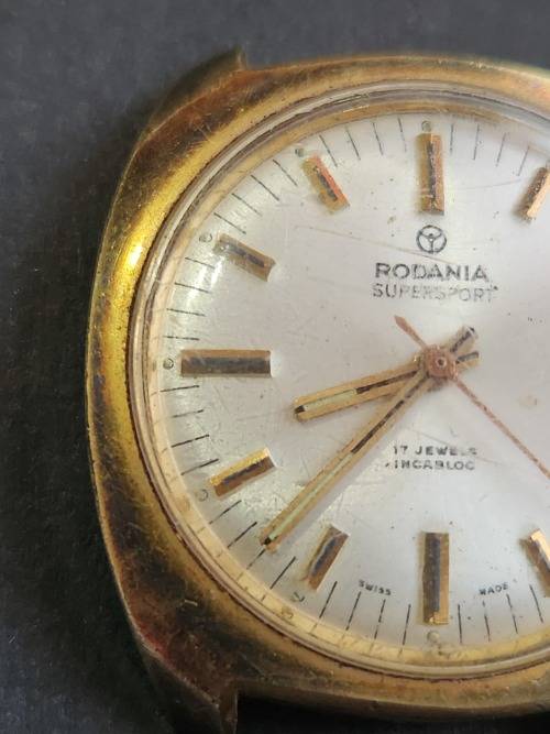 Vintage Radania Supersport 17 Jewels Incablock Swissmade Mechanical Watch (not working) - as per pho