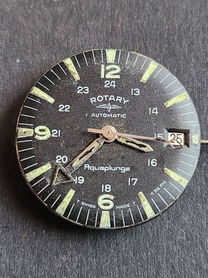 Vintage Rotary Automatic Aquaplunge Movement (not working) - as per photograph