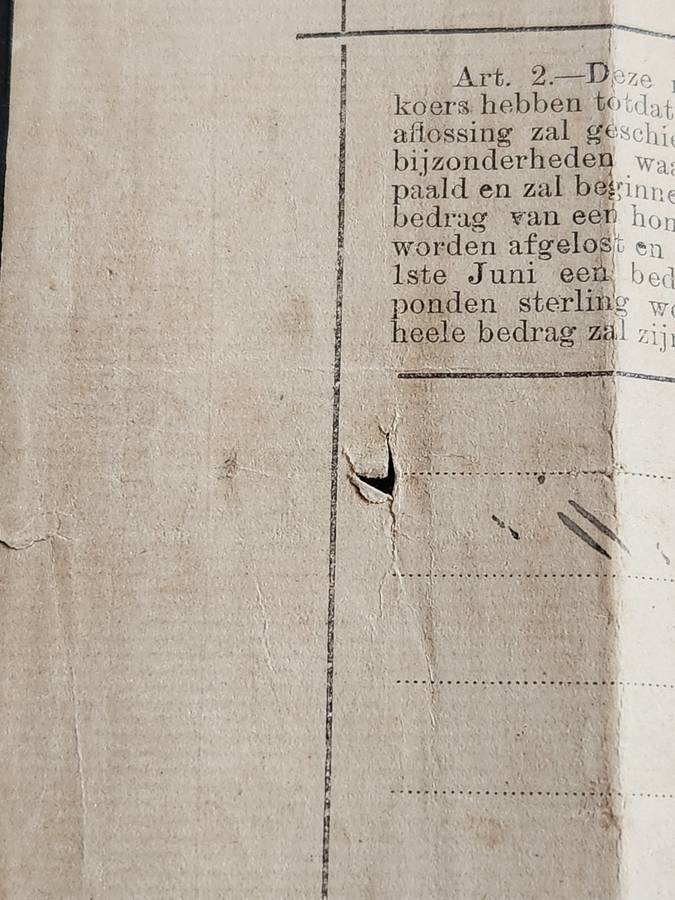 ZAR Governments Noot Een Pond Pietersburg signed 1/4/1901 (204mm x 115mm) tears/folds - as per photo