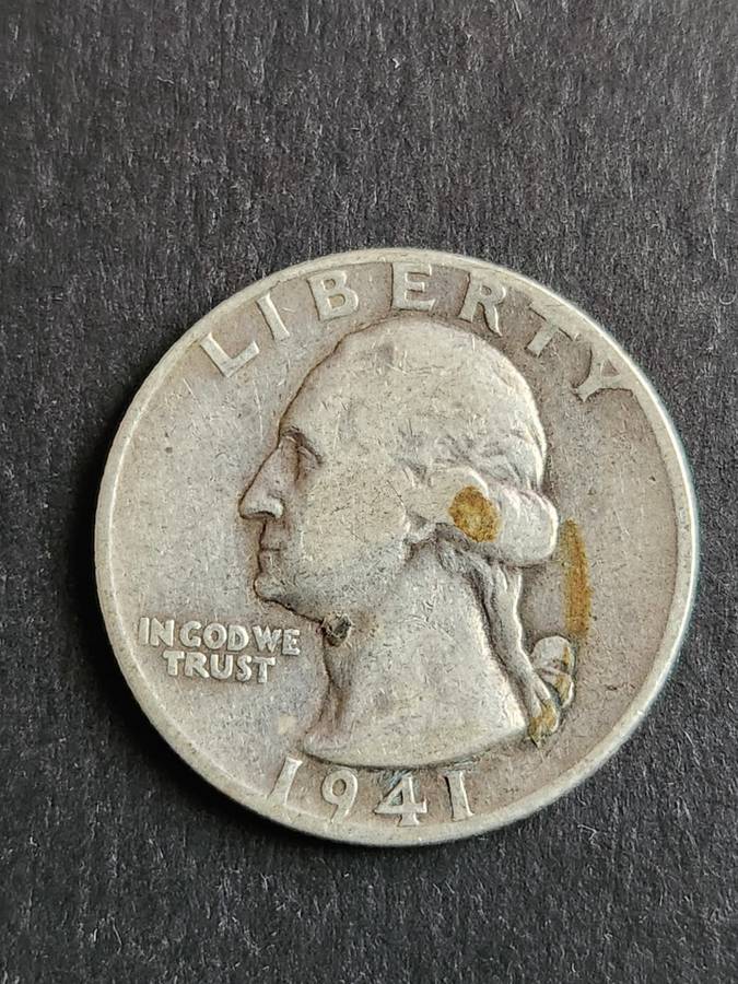 USA Washington 1/4 Dollar 1941 Silver- as per photograph
