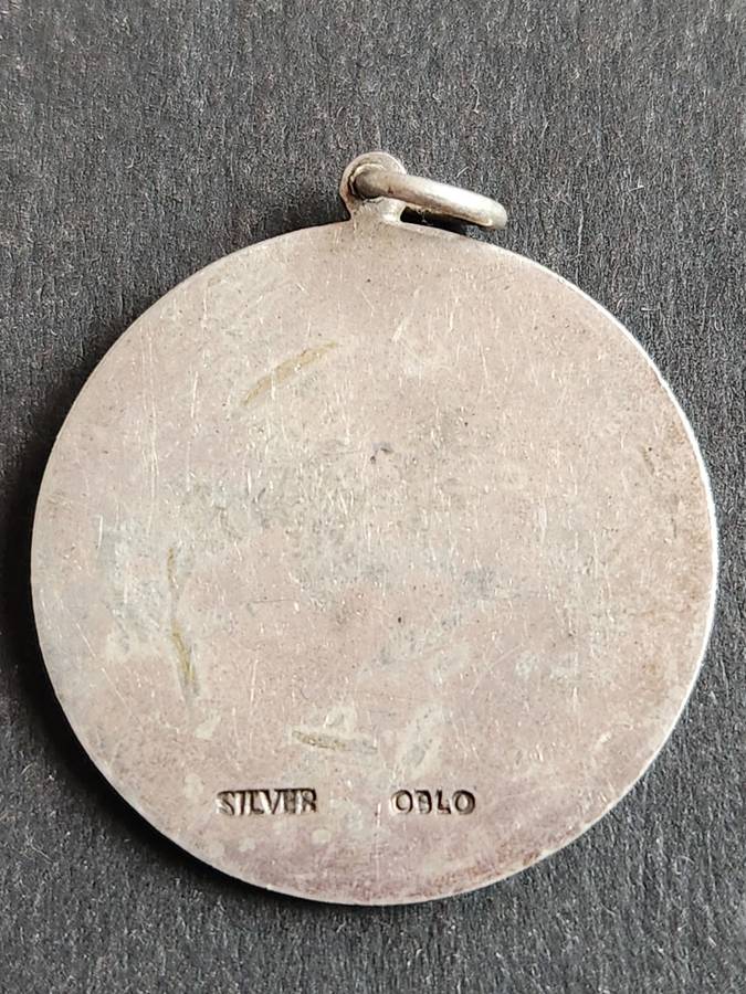 Sterling Silver Saint Christopher Pendant 8.4 grams - as per photograph