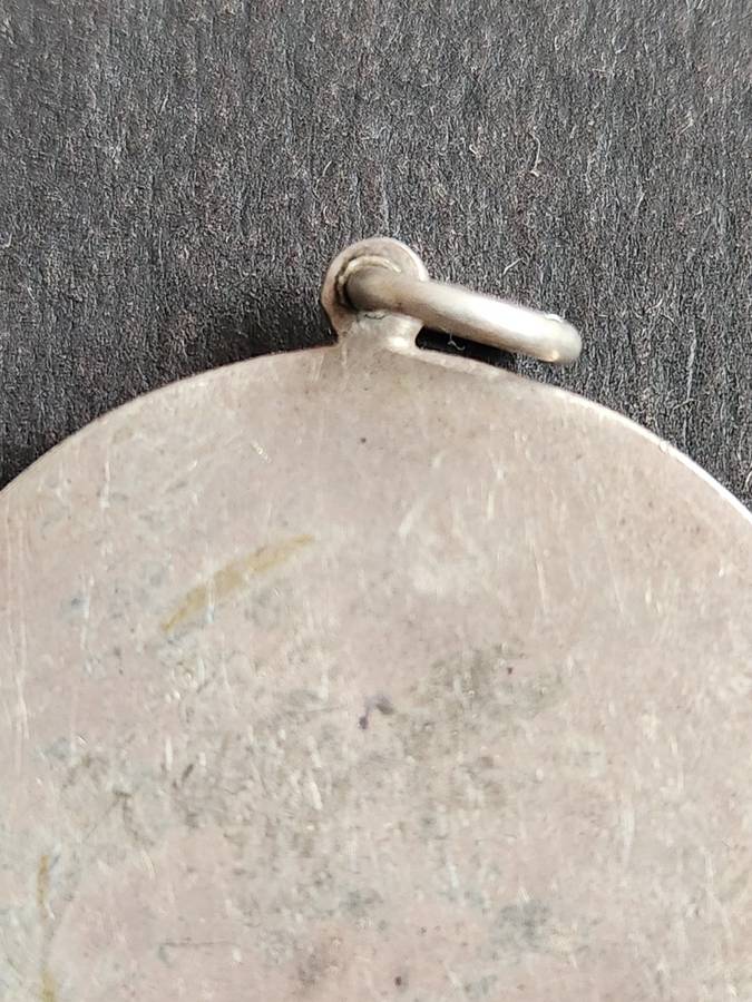 Sterling Silver Saint Christopher Pendant 8.4 grams - as per photograph