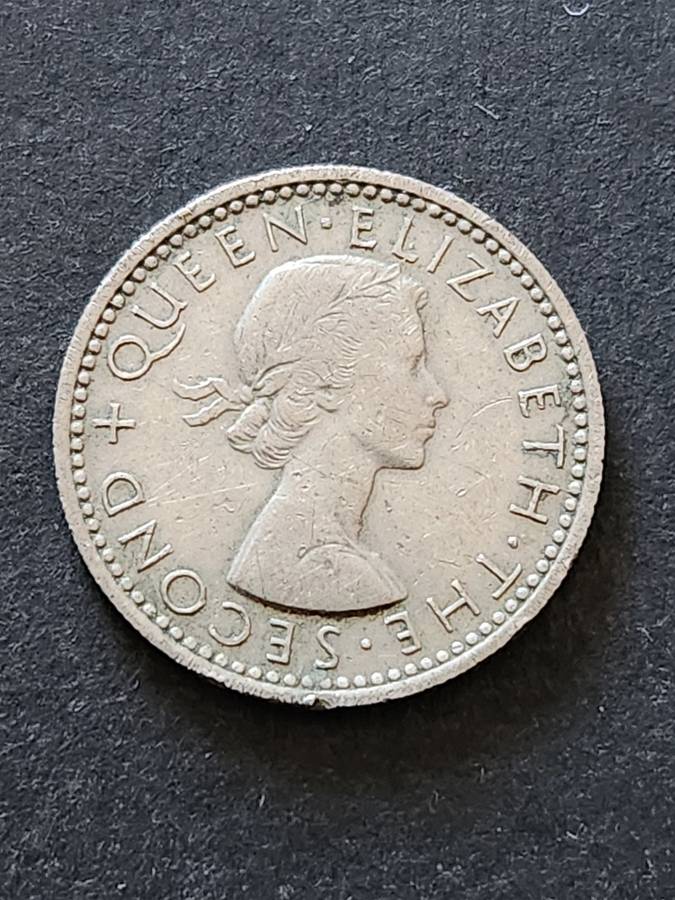 Rhodesia and Nysaland Sixpence 1957 - as per photograph