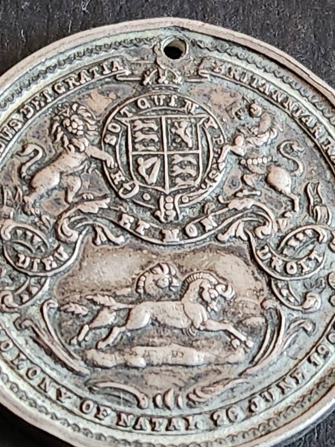 Natal 1902 Silver Coronation of King Edward VIII Medal - missing ring/ribbon - as per photograph