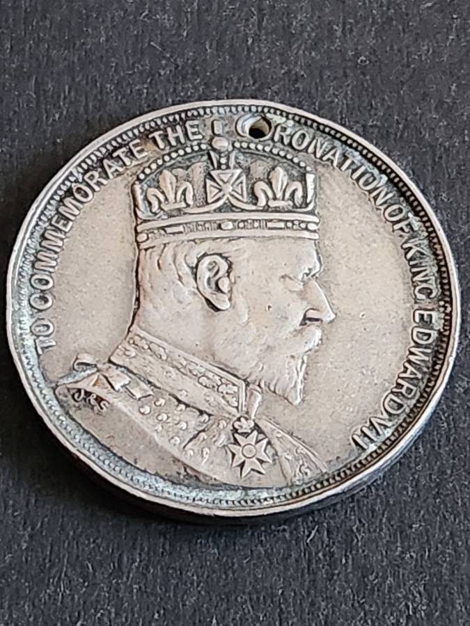 Natal 1902 Silver Coronation of King Edward VIII Medal - missing ring/ribbon - as per photograph