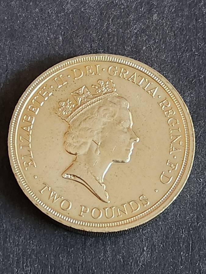 UK 2 Pounds Tercentenary of the Bill of Rights 1689-1989 UNC - as per photograph