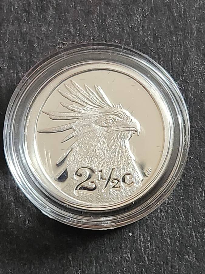 2006 Birds of Prey Series The Secretary Bird 2 1/2c Tickey Sterling Silver (1.414g) no. 0479