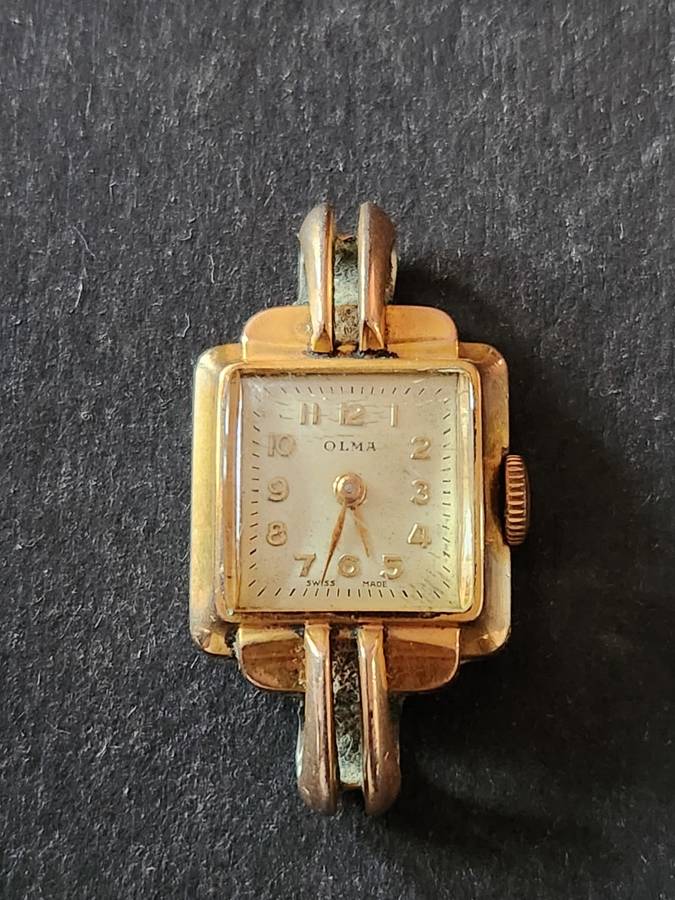 Vintage Ladies Olma 15 Jewels Mechanical Wrist Watch 20 Microns - working (needs to be serviced)