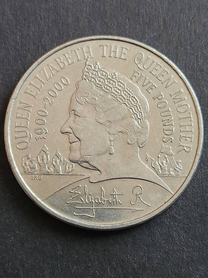 UK 5 Pounds 2000 (Queen Mother) - as per photograph