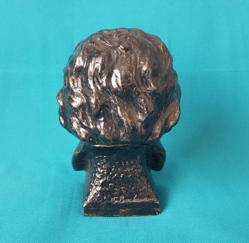 VINTAGE DETAILED "BEETHOVEN" CERAMIC PLASTER BUST (BACHMANN)