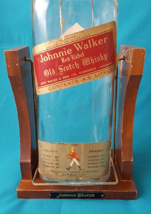 LARGE JOHNNIE WALKER (4.5L) BOTTLE ON WOODEN STAND