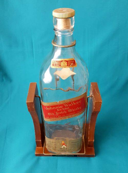 LARGE JOHNNIE WALKER (4.5L) BOTTLE ON WOODEN STAND