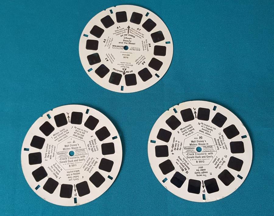 3 VINTAGE VIEW-MASTER REELS (WALT DISNEY)